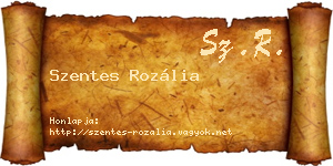 Szentes Rozália névjegykártya