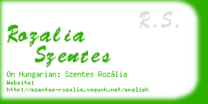 rozalia szentes business card