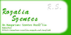 rozalia szentes business card